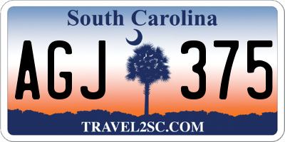 SC license plate AGJ375