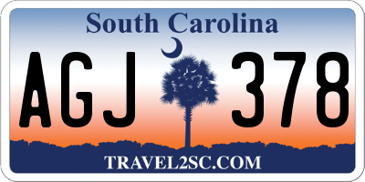 SC license plate AGJ378