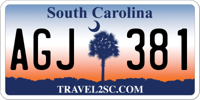 SC license plate AGJ381