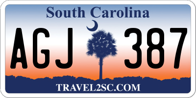SC license plate AGJ387