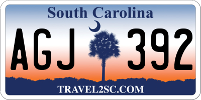 SC license plate AGJ392