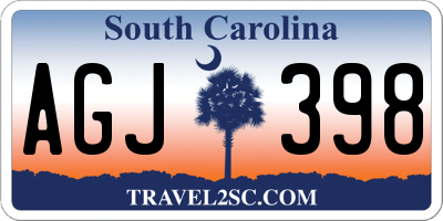 SC license plate AGJ398