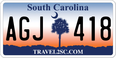 SC license plate AGJ418