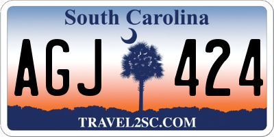 SC license plate AGJ424