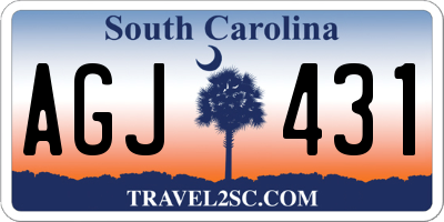 SC license plate AGJ431