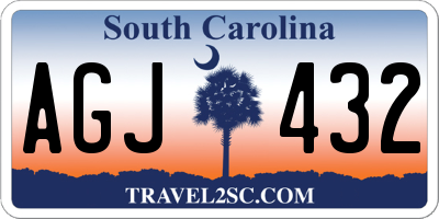 SC license plate AGJ432