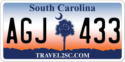 SC license plate AGJ433