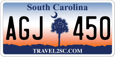 SC license plate AGJ450