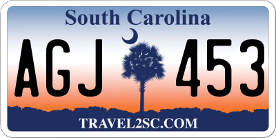 SC license plate AGJ453
