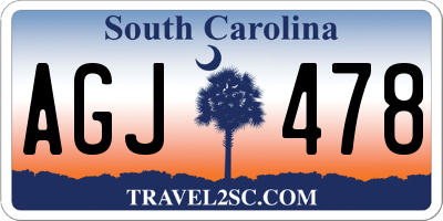 SC license plate AGJ478