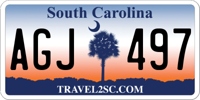 SC license plate AGJ497