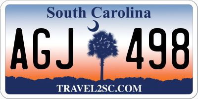 SC license plate AGJ498