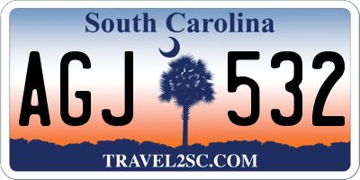 SC license plate AGJ532