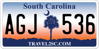 SC license plate AGJ536