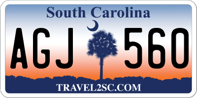 SC license plate AGJ560