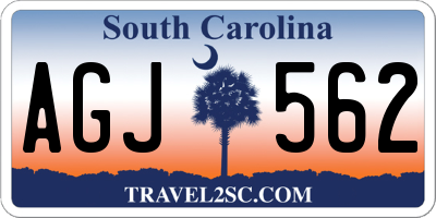 SC license plate AGJ562