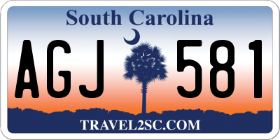 SC license plate AGJ581