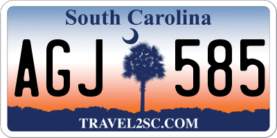 SC license plate AGJ585