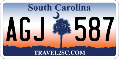 SC license plate AGJ587