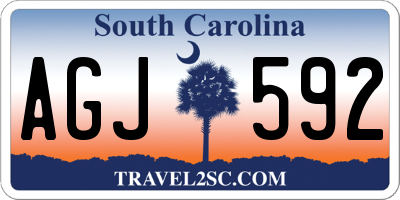 SC license plate AGJ592