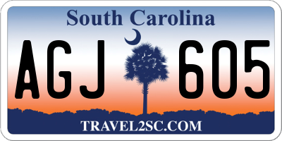 SC license plate AGJ605
