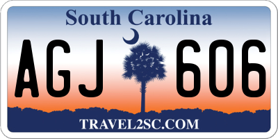 SC license plate AGJ606