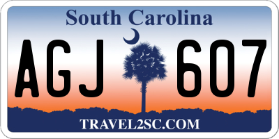 SC license plate AGJ607