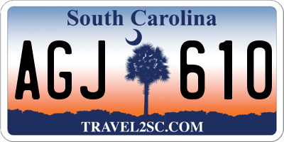 SC license plate AGJ610