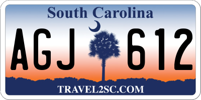 SC license plate AGJ612