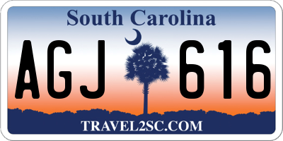 SC license plate AGJ616