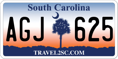 SC license plate AGJ625