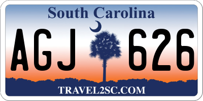 SC license plate AGJ626