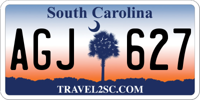 SC license plate AGJ627