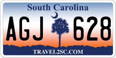 SC license plate AGJ628