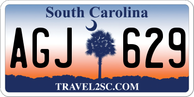 SC license plate AGJ629
