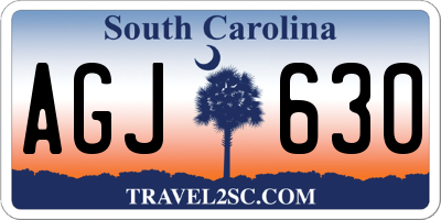 SC license plate AGJ630