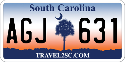 SC license plate AGJ631