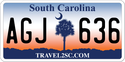 SC license plate AGJ636