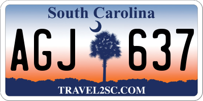 SC license plate AGJ637