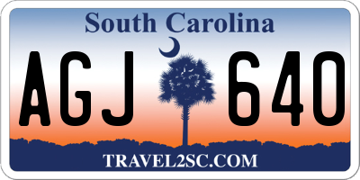SC license plate AGJ640