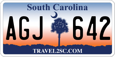 SC license plate AGJ642