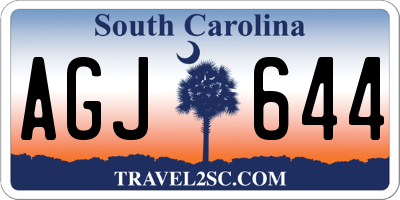 SC license plate AGJ644