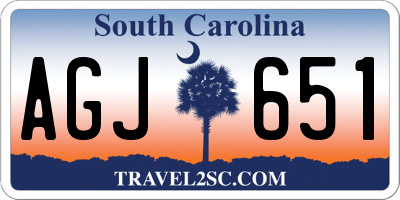 SC license plate AGJ651