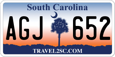 SC license plate AGJ652