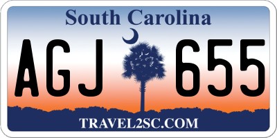 SC license plate AGJ655
