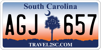 SC license plate AGJ657