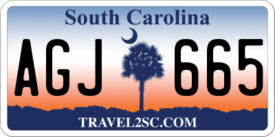 SC license plate AGJ665