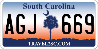 SC license plate AGJ669