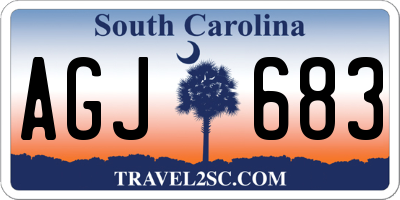 SC license plate AGJ683