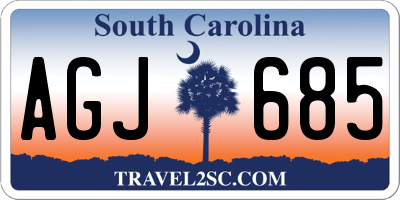 SC license plate AGJ685